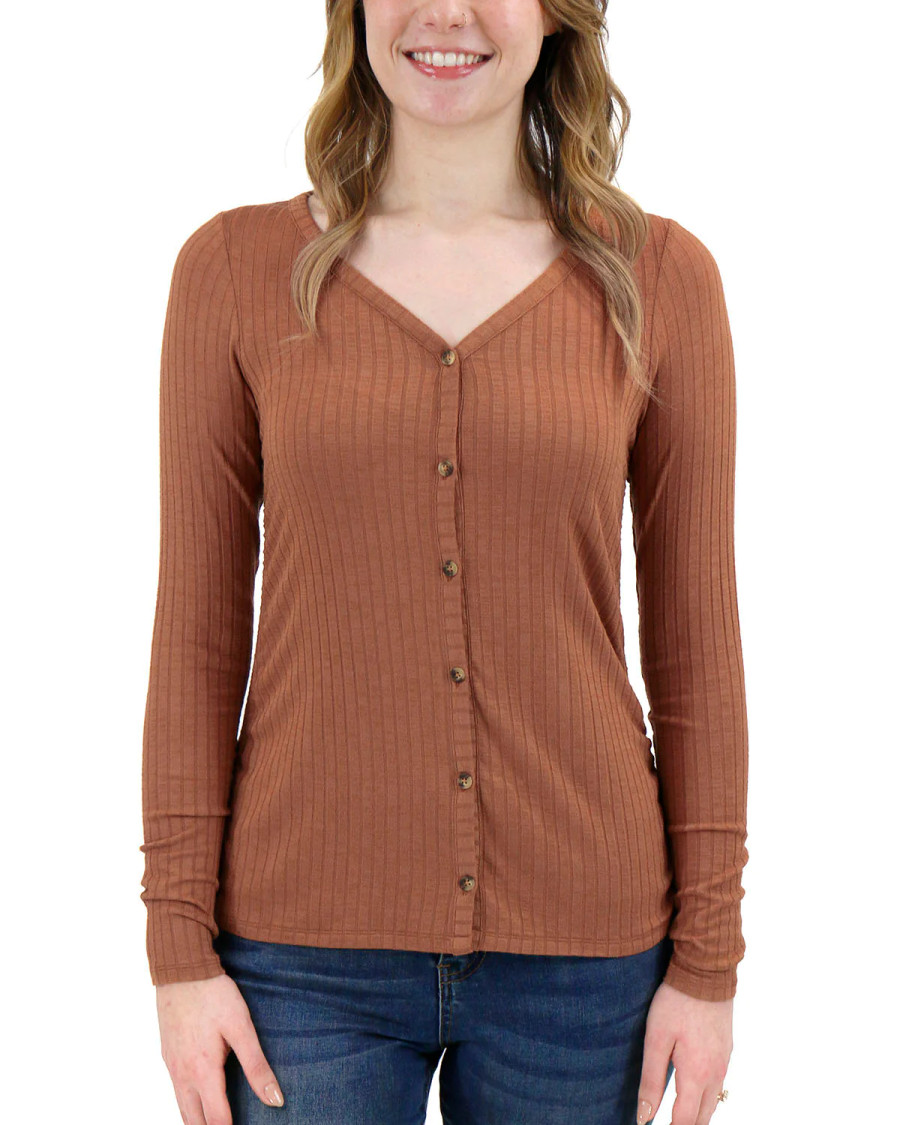 Grace and Lace- Cinched Ribbed Cardi Top