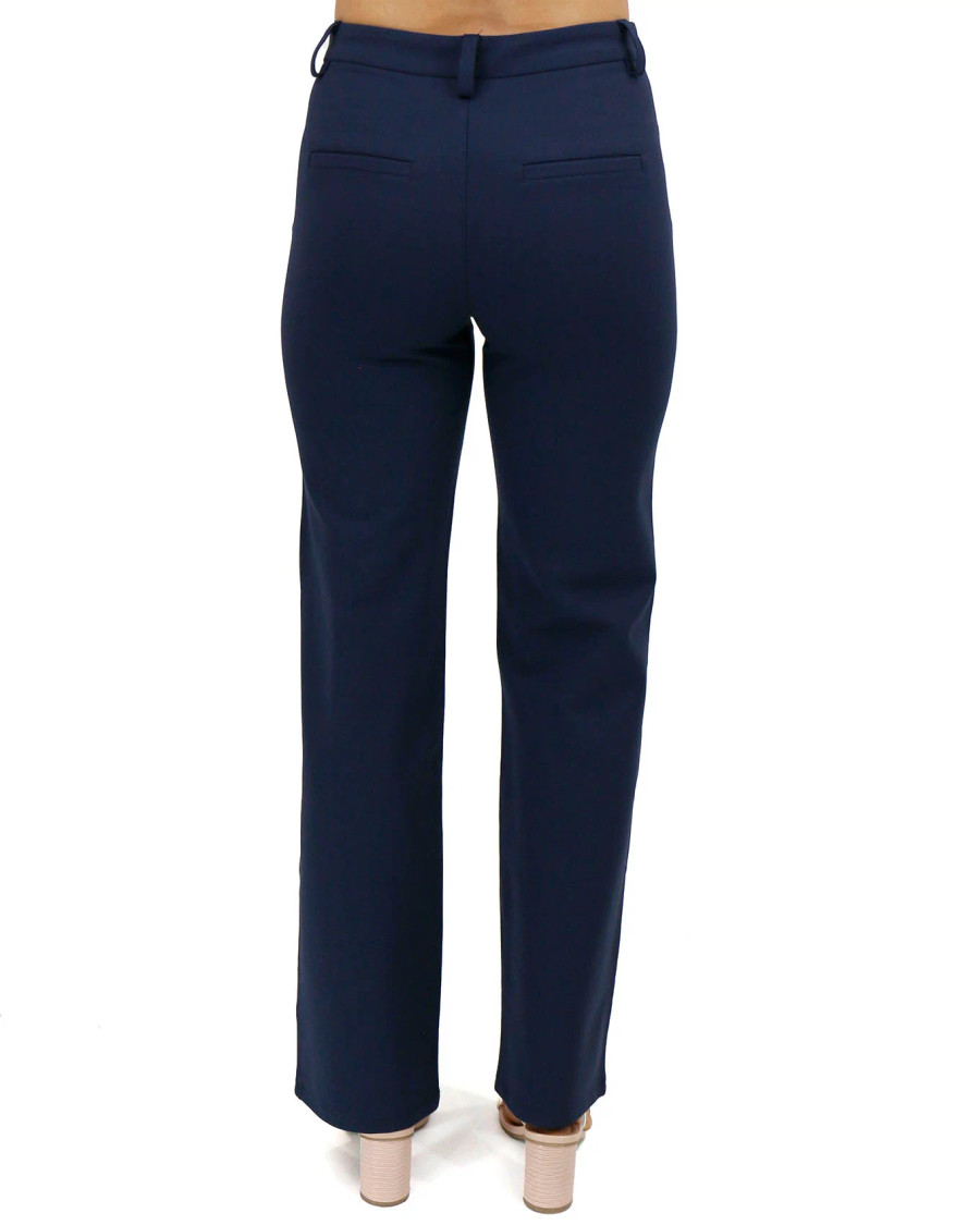 Grace and Lace- Fab-Fit Work Pant - Straight Leg In Navy