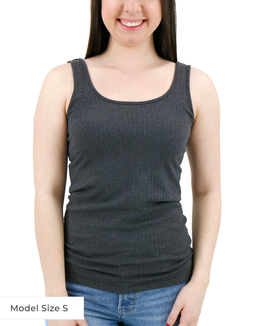 Grace and Lace- Perfect Fit Seamless Ribbed Tank in Black 