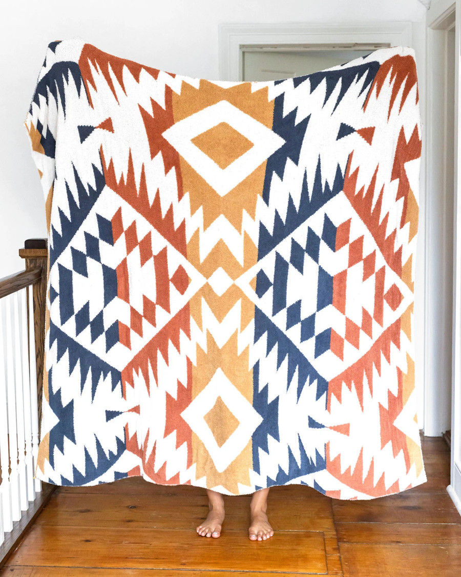 Grace and Lace- Cozy Cloud Colorblock Aztec Blanket