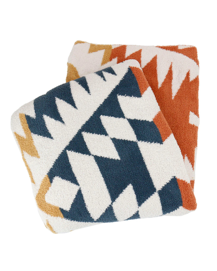 Grace and Lace- Cozy Cloud Colorblock Aztec Blanket