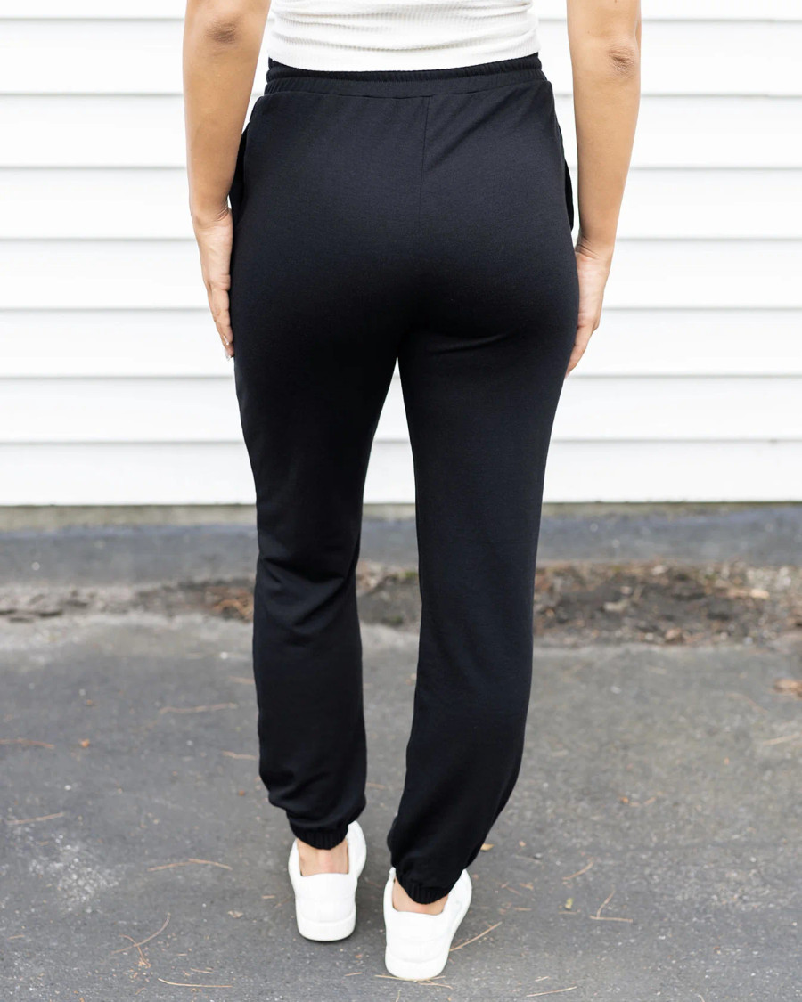 Grace and Lace- Signature Soft Sweatpants in Black