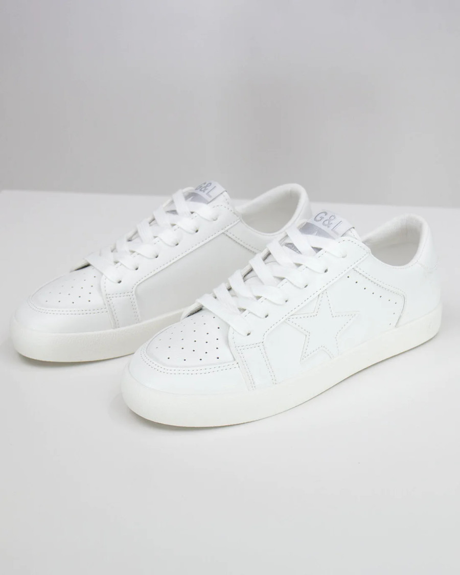 Grace and Lace- White Star Sneakers