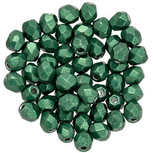 Starman Fire-Polish 3mm : ColorTrends: Saturated Metallic Martini Olive (50pcs)