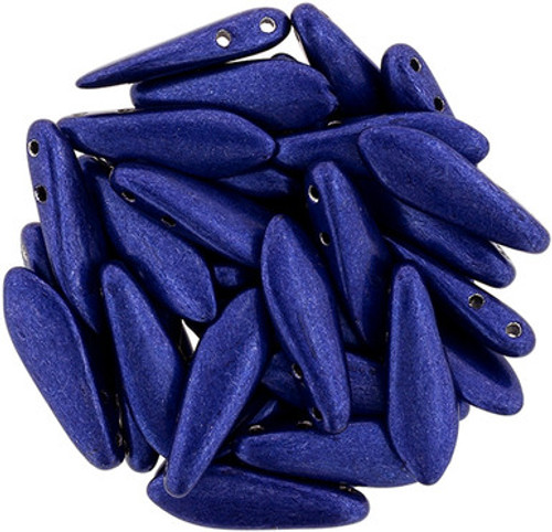 CzechMates Two-Hole Dagger 16 x 5mm Dagger Bead, ColorTrends Saturated Metallic Super Violet - 50pcs