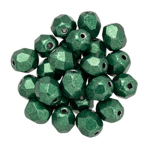 Starman Fire-Polish 6mm : ColorTrends: Saturated Metallic Martini Olive (25pcs)