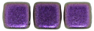 CzechMates Tile 6mm Bead, Polychrome - Black Currant - 50pcs