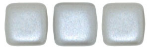 CzechMates Tile 6mm Bead (Pearl Coat), Silver - 50pcs