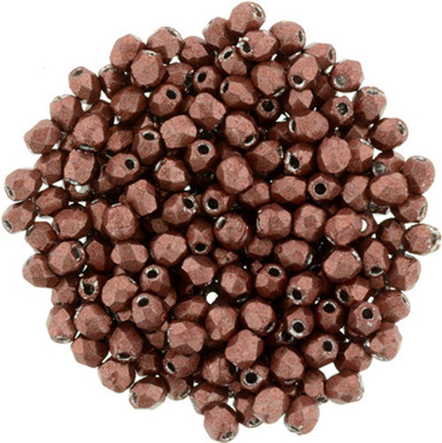 Starman Fire-Polish 2mm : ColorTrends: Saturated Metallic Grenadine (50pcs)