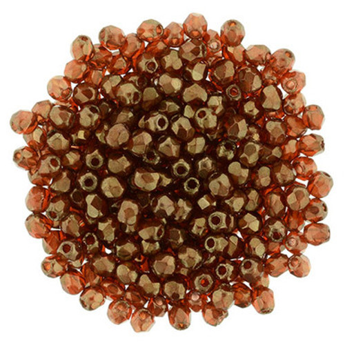 Starman Fire-Polish 2mm : Bronze Hyacinth  (50pcs)