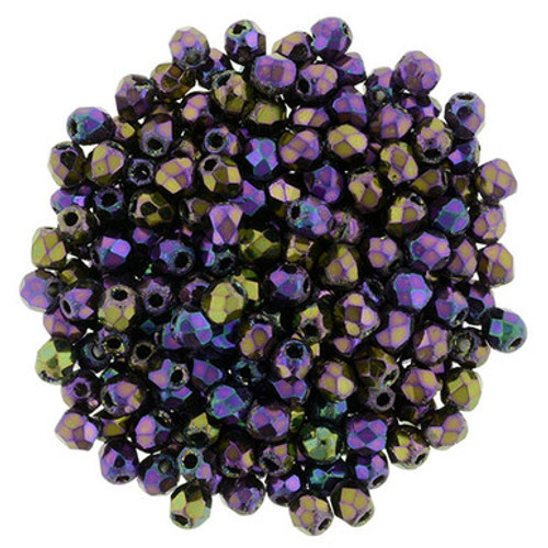 Starman Fire-Polish 2mm : Iris - Purple (50pcs)