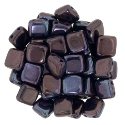 CzechMates Tile 6mm Bead, Navy - Vega - 50pcs CzechMates Tile 6mm Bead, Navy - Vega - 50pcs