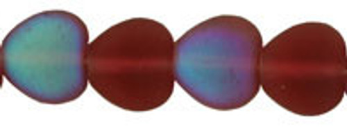 Starman Heart Beads 8 x 8mm : Matte - Fuchsia AB (25pcs)