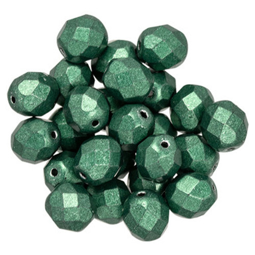 Starman Fire-Polish 8mm : ColorTrends: Saturated Metallic Martini Olive (25pcs)