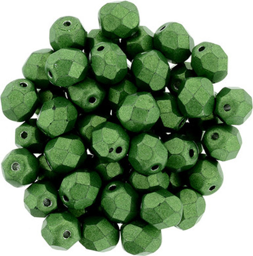 Starman Fire-Polish 6mm : ColorTrends: Saturated Metallic Kale (25pcs)