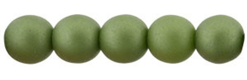 Starman Glass Pearls 6mm : Matte - Olive (25pcs)
