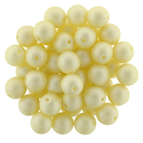 Starman Glass Pearls 6mm : Matte - Cream (25pcs)