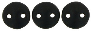 CzechMates Lentil 6mm Bead, Matte Jet - 50pcs
