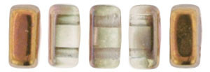 CzechMates Bricks 6 x 3mm Bead, Apollo - Gold - 50pcs