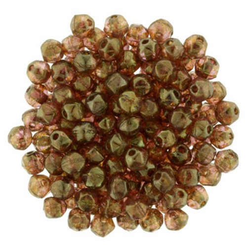 Starman English Cut Round 3mm : Luster - Rose/Gold Topaz (50pcs)