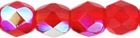 Starman Fire-Polish 4mm : Siam Ruby AB (50pcs)