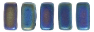 CzechMates Bricks 6 x 3mm Bead, Matte Iris - Blue - 50pcs