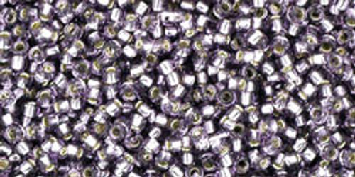 TOHO Round 15/0 Seed Bead Silver-Lined Tanzanite, 2.5-Inch Tube