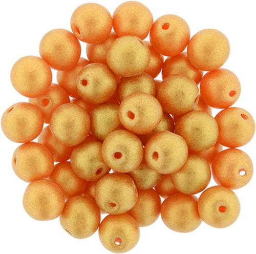 Starman Top Hole Round 6mm : Sueded Gold Lame' Hyacinth (25pcs)
