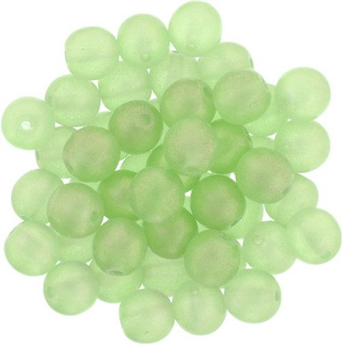 Starman Round Beads 6mm : Cosmic Twinkle - Peridot (50pcs)