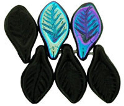 Starman Mini Leaves 11 x 6mm : Jet AB (25pcs)