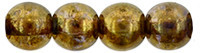 Starman Round Beads 6mm : Luster - Transparent Gold/Smokey Topaz (50pcs)