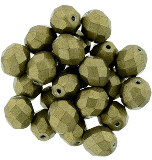 Starman Fire-Polish 8mm : ColorTrends: Saturated Metallic Golden Lime (25pcs)