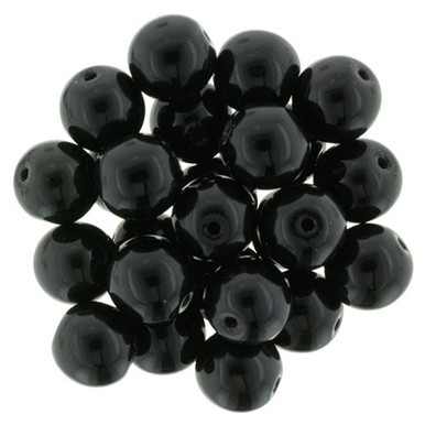 Starman Round Beads 8mm : Jet (25pcs)