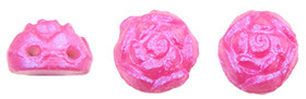 Starman Roseta Two-Hole Cabochon Bead 6mm Tube 2.5" : Chatoyant - Raspberry Rose