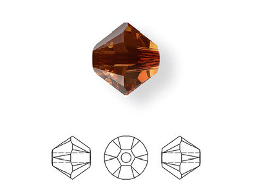 PRESTIGE 5328 3mm Bicone Bead Light Amber
