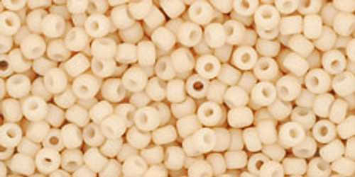 TOHO Round 11/0 Tube 2.5" : Opaque-Pastel-Frosted Apricot