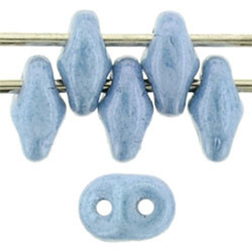 Matubo SuperDuo 5 x 2mm Bead, Luster Opaque Blue, 2.5-Inch Tube