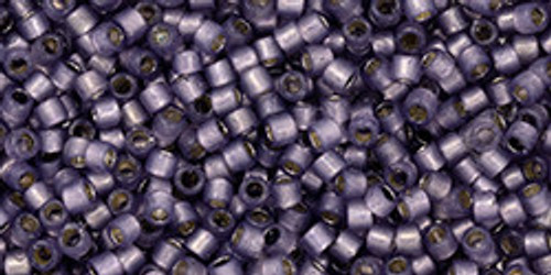 TOHO Treasure #1 (11/0) Permafinish PermaFinish Translucent Silver-Lined Tanzanite, 2.5-Inch Tube