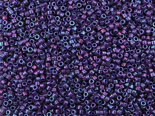 Miyuki Delica 11/0 Tube 2.5" : Purple AB Gold Luster