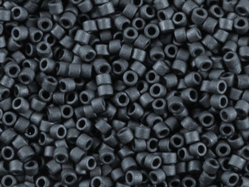 Miyuki Delica 11/0 Tube 2.5" : Metallic Matte Charcoal