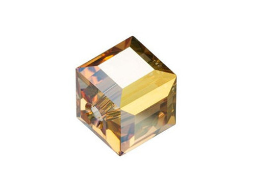PRESTIGE 5601 Cube Bead 8mm Crystal Metallic Sunshine
