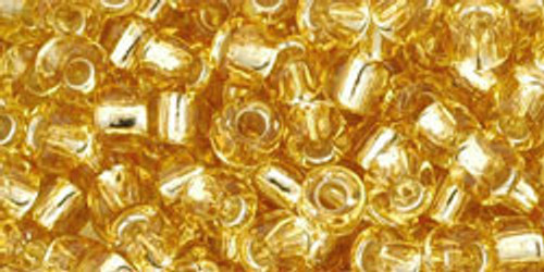 TOHO Round 6/0 Seed Bead Silver-Lined Light Topaz, 2.5-Inch Tube