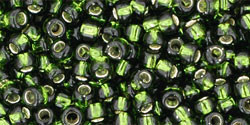 TOHO Round 8/0 Seed Bead Silver-Lined Olivine, 2.5-Inch Tube