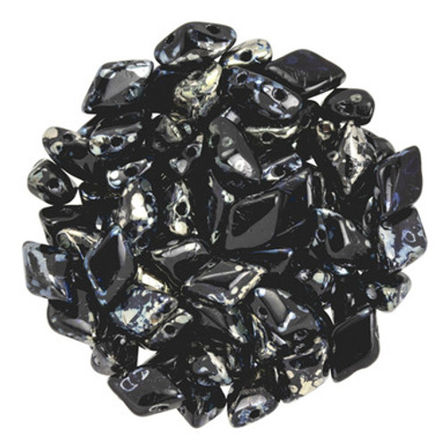 Matubo GEMDUO 8 x 5mm Bead, Jet - Rembrandt, 2.5-Inch Tube