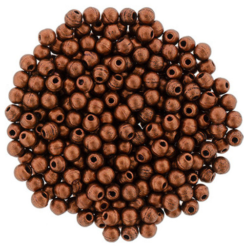 Starman Finial Half-Drilled Round Bead 2mm Tube 2.5" : Matte - Metallic Antique Copper