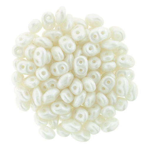 Matubo SuperDuo 5 x 2mm Bead, Pearl Shine - White, 2.5-Inch Tube Matubo SuperDuo 5 x 2mm Bead, Pearl Shine - White, 2.5-Inch Tube