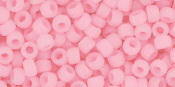 TOHO Round 8/0 Seed Bead Ceylon Frosted Innocent Pink, 2.5-Inch Tube