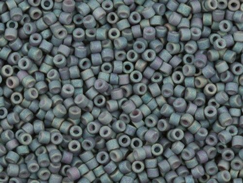 Miyuki Delica 11/0 Tube 2.5" : Blue Slate AB Matte Metallic Gold Luster Miyuki Delica 11/0 Tube 2.5" : Blue Slate AB Matte Metallic Gold Luster