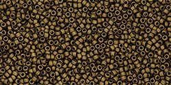 TOHO Round 15/0 Seed Bead Frosted Antique Bronze, 2.5-Inch Tube