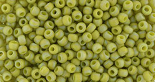 TOHO Round 11/0 Tube 2.5" : Semi Glazed Rainbow - Lemongrass